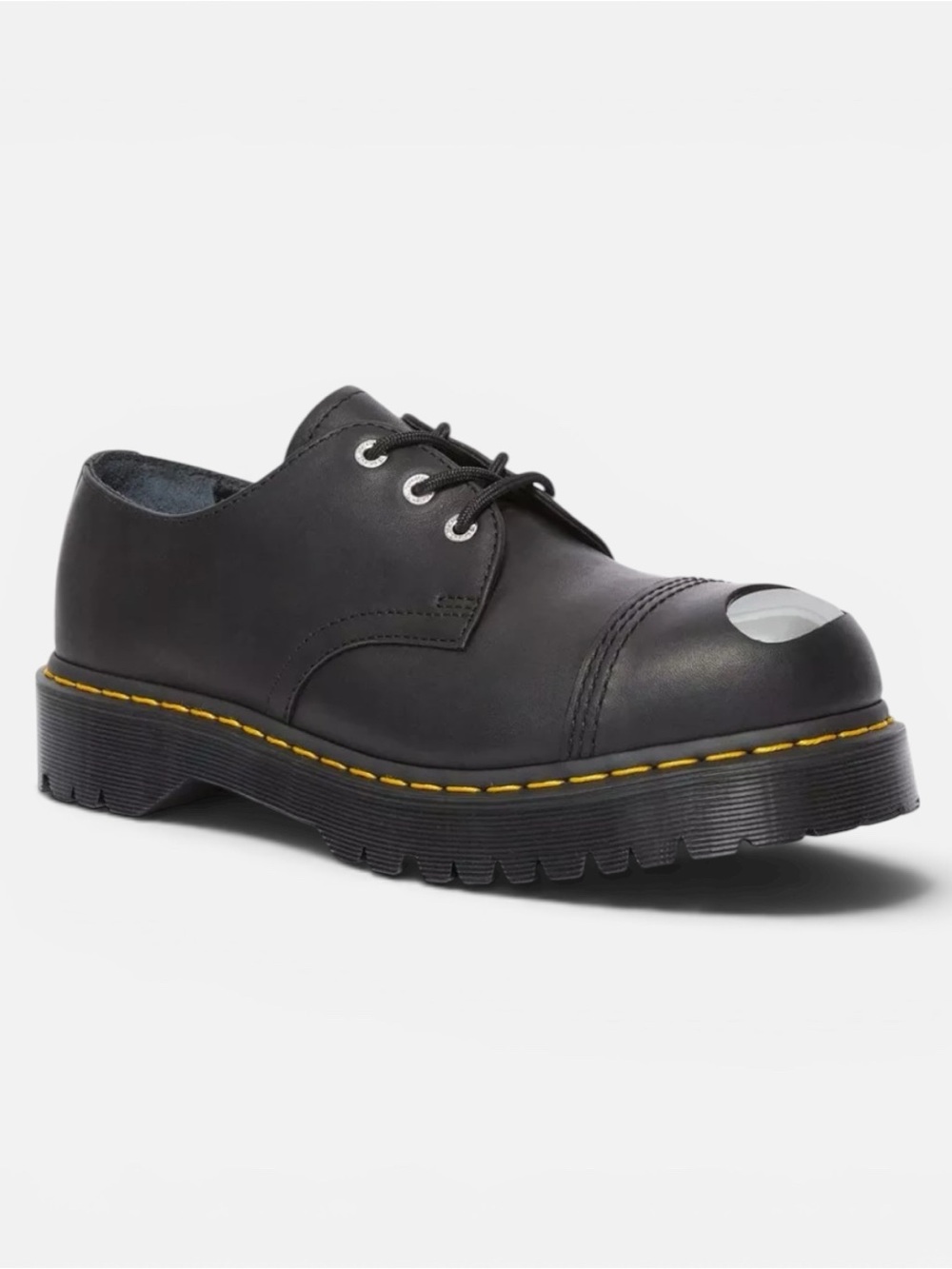 Dr. Martens 1925 Luxor Blk Steel Toe Cap 3-Eye Oxford Shoes Unisex M5/W6 - Picture 1 of 8
